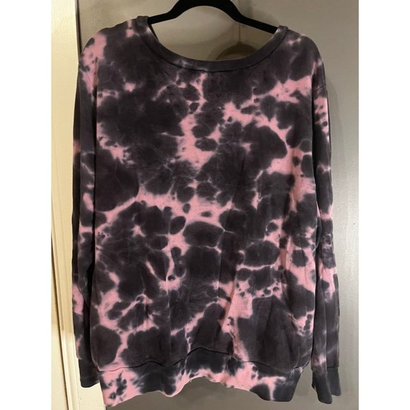 Torrid size 3 pink and black tie dye Sweatshirt top - Picture 3 of 3